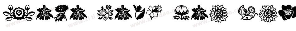 Mini Pics Lil Flowers字体转换